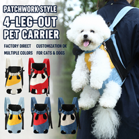 Sac à dos de transport pour animaux de compagnie en polyester respirant et luxueux, portable, pour petits chiens, universel, pour les voyages en plein air