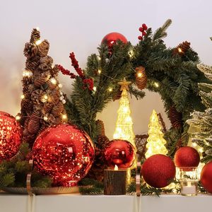 Bola de Navidad de plástico brillante de 4cm-20cm, Bola de Navidad de plástico brillante, bola de Navidad chapada brillante, adornos de árbol - Product Image 4