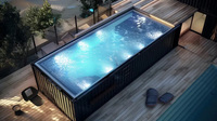 Piscine conteneur portable pour extérieur