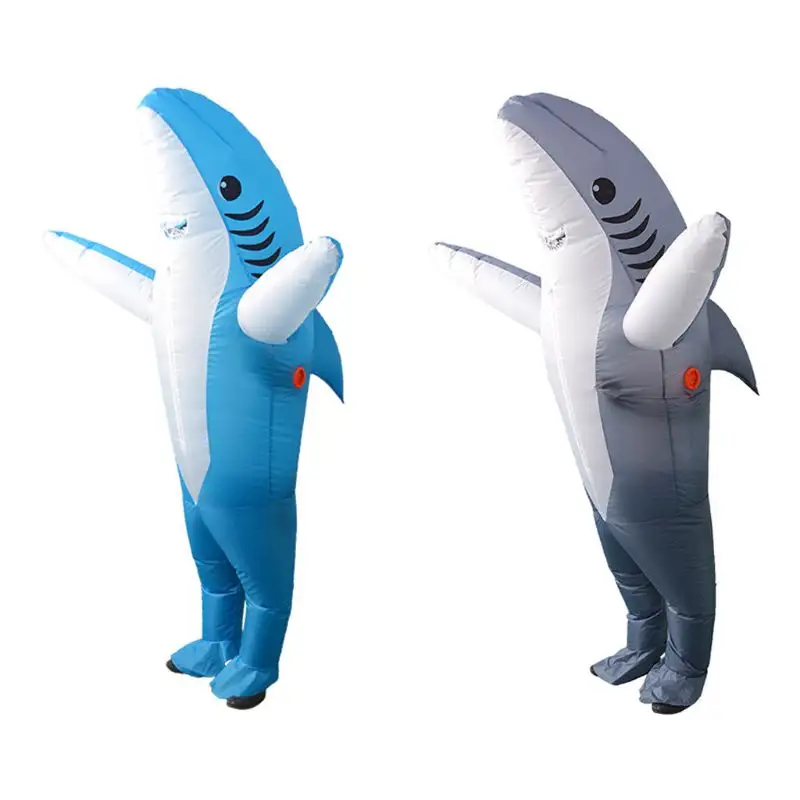 Halloween fancy dress party mascot animal costume adult size full body inflatable shark whale costume