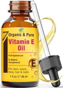 Aceite Esencial Puro de Vitamina E Prensado <span class=keywords><strong>en</strong></span> Frío para Cuidado Facial, Masajes, Hidratación, Retención de Agua y Reparación, 100% Puro y Fresco - Product Image 1