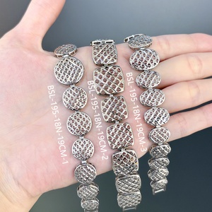 Bracelet JXX en laiton plaqué argent, style hip-hop ajouré, chaîne à maillons pour hommes, vente en gros usine - Product Image 2