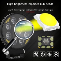 Projecteur de travail LED 36V direct usine, 6000 lumens, large champ de vision, 8 LED, couleurs vives, ajustement universel pour remorque tout-terrain
