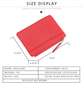 Cartera Baellerry, Moderna, Simple, Delgada, con Múltiples Ranuras para Tarjetas de Crédito y Licencia de Conducir, <span class=keywords><strong>Porta</strong></span> Tarjetas Bancarias - Product Image 6