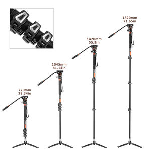 Cayer AF34DVH6 – monopode d'<span class=keywords><strong>appareil</strong></span> <span class=keywords><strong>photo</strong></span> professionnel avec tête fluide et sac de transport, Mini trépied 3 en 1 et fonction de bâton de Trekking - Product Image 5