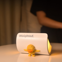Lampe de table LED portable, rechargeable, à intensité variable, design créatif, en forme de canard lesté, personnalisable, pour chambre et bureau d'étude