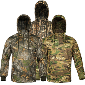 SIVI Camo ropa de caza chaquetas tácticas de lana camisa de pesca impermeable camuflaje caza Sudadera con capucha para cazador - Product Image 1