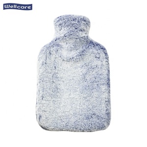 Bouteille d'eau chaude en caoutchouc, 2000 ml, logo personnalisé, portable, couverture en peluche anti-fuite - Product Image 2