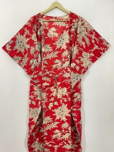Gathered Waist Floral Print <b>Kaftan</b> <b>Dress</b> for Women Long Boho Style <b>Dress</b> Relaxed Fit Drawstring Casual Wear Outfit - Product Image 4