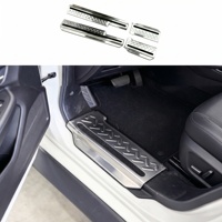 Plaques de protection de seuil de porte finition platine pour Suzuki Jimny 2018+ 5 portes, accessoires intérieurs de voiture en acier inoxydable