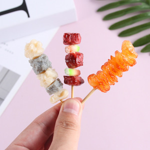 Porte-clés en PVC, modèle de simulation alimentaire amusant : tentacules de calmar, maïs, brochettes BBQ, jouet fantaisie pour jeu culinaire - Product Image 2