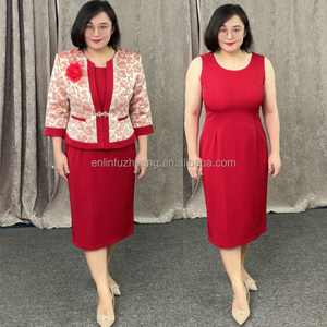Vestido Formal de Dos Piezas para Iglesia, Talla Grande, Elegante para Mujeres Negras - Product Image 2