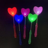 Bâton lumineux LED cool, grande taille, en forme de cœur, bâton lumineux à particules, baguette lumineuse, bar, concert, fête