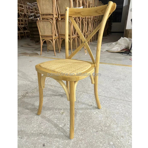 Chaise de salle à manger empilable <span class=keywords><strong>en</strong></span> bois de ferme au design vintage, idéale pour les mariages et banquets <span class=keywords><strong>en</strong></span> vignoble, avec dossier croisé - Grande Vente - Product Image 6