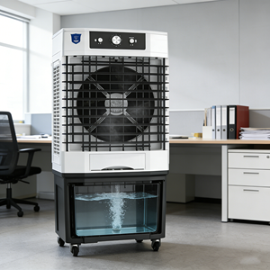 Enfriador de Aire Evaporativo Multifuncional de Material Premium, 220V, Ventilador de Enfriamiento de Agua Portátil para Fábrica, Almacén, Comercial, Exterior - Product Image 2