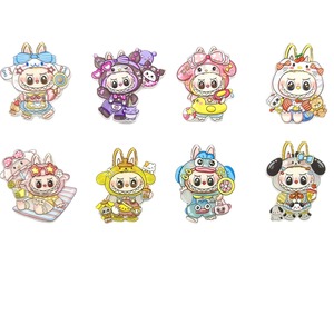 Mặt dây chuyền nhựa hình thỏ dễ thương hoạt hình Haoqing, phong cách Kawaii, dành cho ốp điện thoại, phụ kiện làm tóc tự làm - Product Image 6