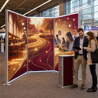 Boîte à lumière rétroéclairée robuste, modulaire, en tissu SEG, avec logo personnalisé, pour les expositions d'entreprise, les lieux de marketing et les présentoirs
