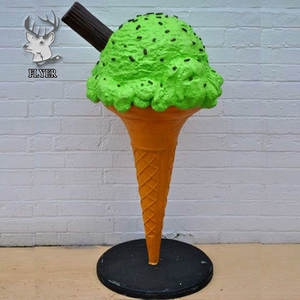 Fiberglass Figurine Ice Cream <strong>Mould</strong> Model Props/ Ice Cream Model Statue/ Giant Fiberglass Ice Cream Cone Shop Decor - Product Image 2