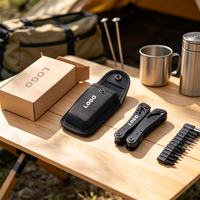 Pince multifonction 11 en 1, pliable, en acier inoxydable, pour le camping, la randonnée, la survie, le bricolage, avec logo personnalisé