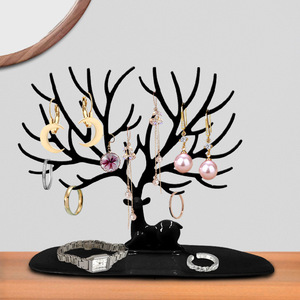 Creative Antler Jewelry Rack Desktop Earring Bracelet Organizer Key Holder Card Display Rack White C1HEG - Product Image 3