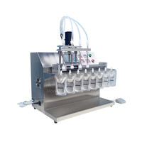 Machine automatique de remplissage et de capsulage de jus de sacs, 4 têtes, buse de liquide