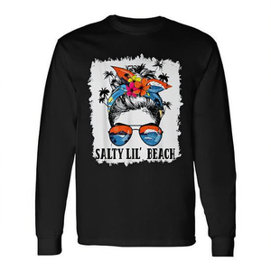 T-shirt à manches longues Salty Lil Beach Messy Bun Sunglasses Summer - Product Image 2