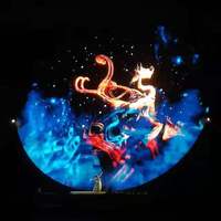 Panneau rvb vidéo mural écran Flexible P 2.5 intérieur Double face en forme de cercle écran LED Logo rond LED enseigne publicitaire