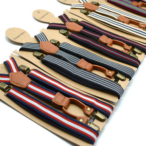 <span class=keywords><strong>Tirantes</strong></span> elásticos para pantalones <span class=keywords><strong>de</strong></span> <span class=keywords><strong>hombre</strong></span> con cuatro clips, <span class=keywords><strong>de</strong></span> 2.5 cm, a rayas, con correas ajustables y clips metálicos. - Product Image 1