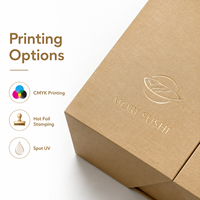 Boîte en carton écologique de luxe recyclable avec plateau intérieur, double porte, logo personnalisé en relief, boîte cadeau en carton premium pour sushi