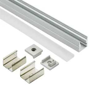 10x10mm Hot Sale U-Form Profil beschläge LED Aluminium Profil kanal mit Diffusor abdeckung