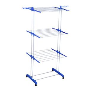 Séchoir à Linge Pliable Multifonctionnel à Trois Niveaux sur Pied de Type Ailes Papillon avec 19 <span class=keywords><strong>Tubes</strong></span>, Support Mobile d'Intérieur Vente en Gros - Product Image 1