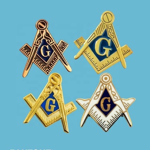 Venta al por mayor de doble cabeza con logotipo de águila Masonic Regalia Scottish <span class=keywords><strong>Rite</strong></span> personalizado Pin de esmalte suave Pin de solapa masónico - Product Image 4