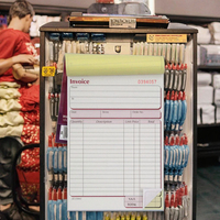 Carnets de commandes, reçus et factures autocopiants imprimés sur mesure, format XS, jaune, 50 exemplaires, avec livraison rapide