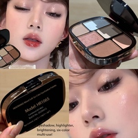 Palette de maquillage minérale multi-usages, nouvelle arrivée, marque privée, teintes nacrées mates, 6 couleurs, waterproof, Dark, High Light, Fair