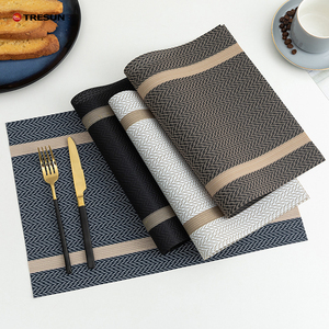 <span class=keywords><strong>Tovagliette</strong></span> Quadrate in PVC Resistente al Calore, Stile Americano Classico, Ecologiche, 18x12cm, Grigio Scuro, per Tavolo da Pranzo - Product Image 1