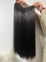 12A Qualité Européenne Raw Extensions de Cheveux Humains One Piece Clip-in Extensions de Cheveux Raides Naturel Noir Couleur Doux et Naturel