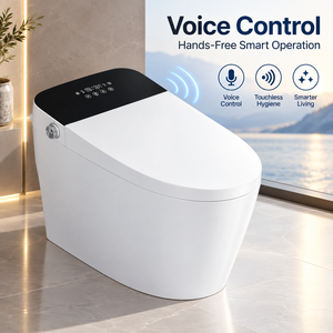 Luxury Sanitary Wares Auto Open Elongated Intelligent Bidet Toilet Black Matte Square Ceramic Intelligent Smart Toilet - Product Image 2