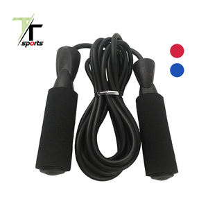 Corde à sauter à manche longue, solide, en Pvc, 6mm, corde à sauter rehaussement avec poignée noire, livraison gratuite - Product Image 1