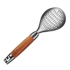 316L Stainless Steel Rosewood Rice Spoon 2 Pc Set Non Stick Serving Spoon For Rice Noodles - Product Image 5