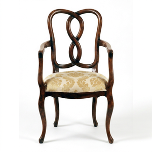 Chaise de salle à manger en bois de style européen avec assise rembourrée en microfibre, design moderne, pieds sculptés pour salles à manger domestiques - Product Image 1