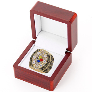 טבעות אליפות פיטסבורג סטילרס NFL 2008, טבעות כדורגל עם לוגו בהתאמה אישית, תכשיטי אופנה איכותיים מצופים כסף וזהב לגברים - Product Image 6