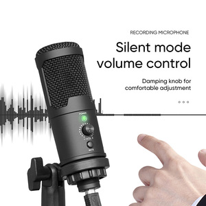 Microphone à condensateur USB RGB Microphone d'éclairage RGB omnidirectionnel pour PC, <span class=keywords><strong>PS5</strong></span>, PS4 - Product Image 3