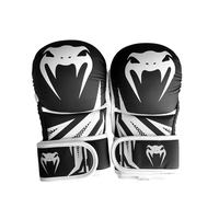 Logo personnalisé PU cuir professionnel Muay Thai gants de boxe combat demi-doigts gants de boxe MMA