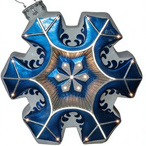 Flocon de neige avec 19 lumières et 6 bandes lumineuses - Product Image 1