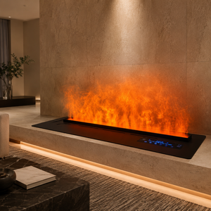 <span class=keywords><strong>Chimenea</strong></span> Moderna Inteligente de Vapor de Agua <span class=keywords><strong>con</strong></span> Control por Aplicación, Llama 3D, Inserto Eléctrico para Sala de Estar, Uso Interior - Product Image 2