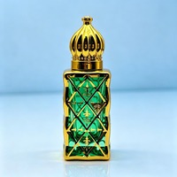 En stock, diverses couleurs, flacons Tola vides plaqués or, 12 ml, forme cage à oiseaux, flacon d'huile de parfum Attar avec bille roulante