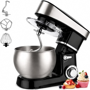 Batidora de Pedestal para Repostería de 4.5-6.5L, Tazón de Acero Inoxidable, Batidora Eléctrica para Pasteles de 1000W, 6 Velocidades - Product Image 1