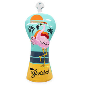 Housse de protection en cuir PU pour tête de club de golf, broderie flamant rose, prix de gros - Product Image 2