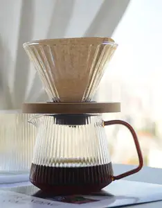 Bule para café quente com borosilicate, conjunto de chaleira de café/bule para servidor, resistente ao calor