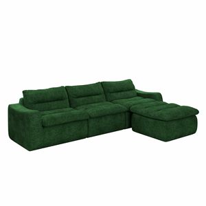 Meubles modulaires sectionnels combinables pour appartement, en forme de L, avec rembourrage en mousse sous vide, pour salon Cloud Living - Product Image 4